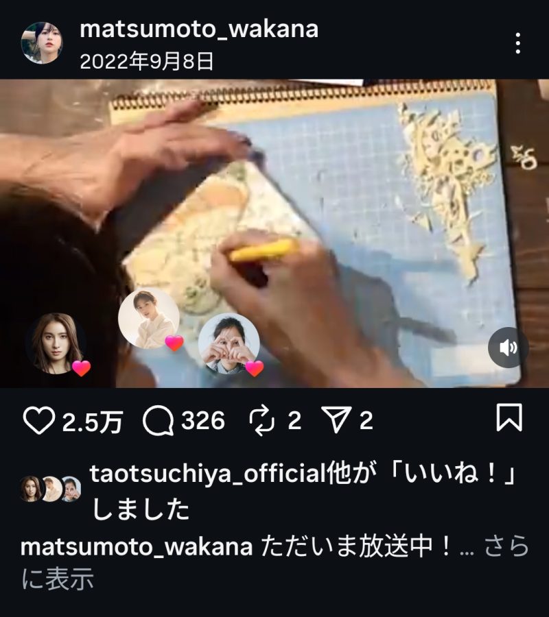 Instagram 松本若菜 インドア派