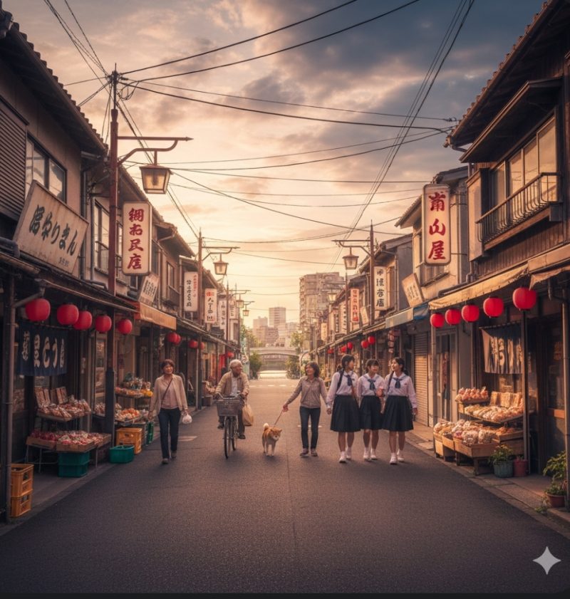 波留の実家のある足立区の下町のイメージ