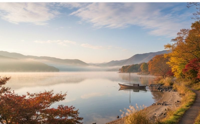滋賀県・琵琶湖の穏やか風景