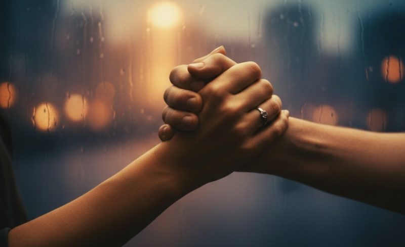 固く握られた手のイメージ