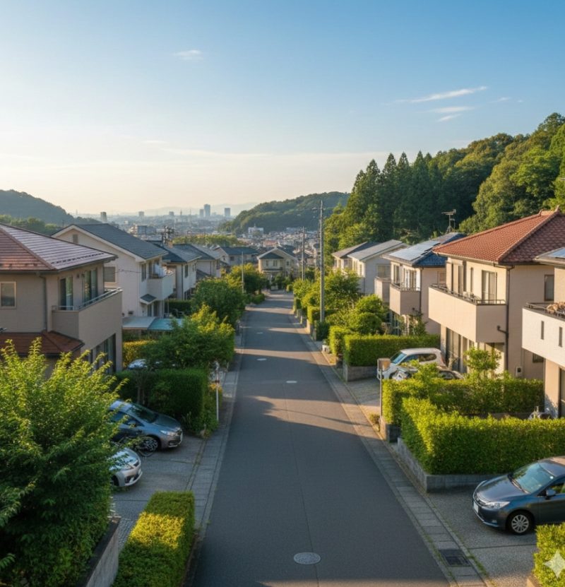 横浜市郊外の閑静な住宅街のイメージ
