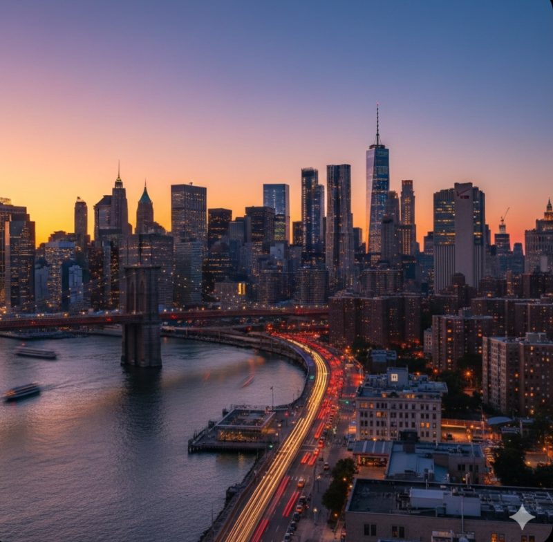 ニューヨークの街並みのイメージ