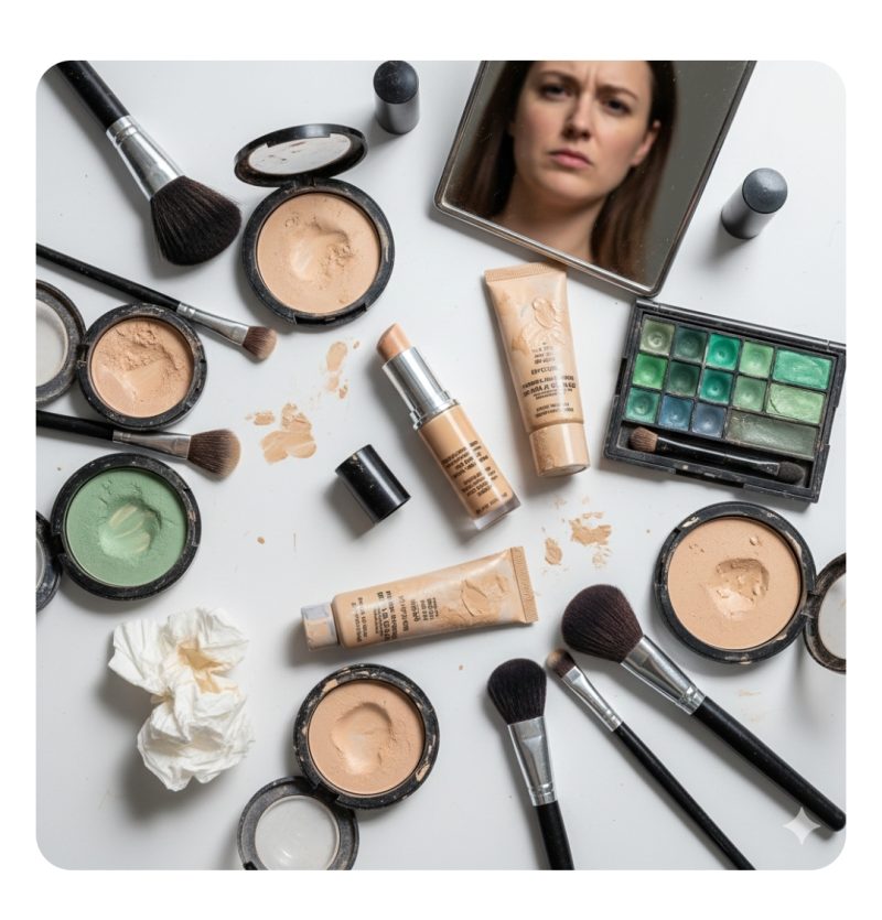 厚塗りファンデーションとシーラー