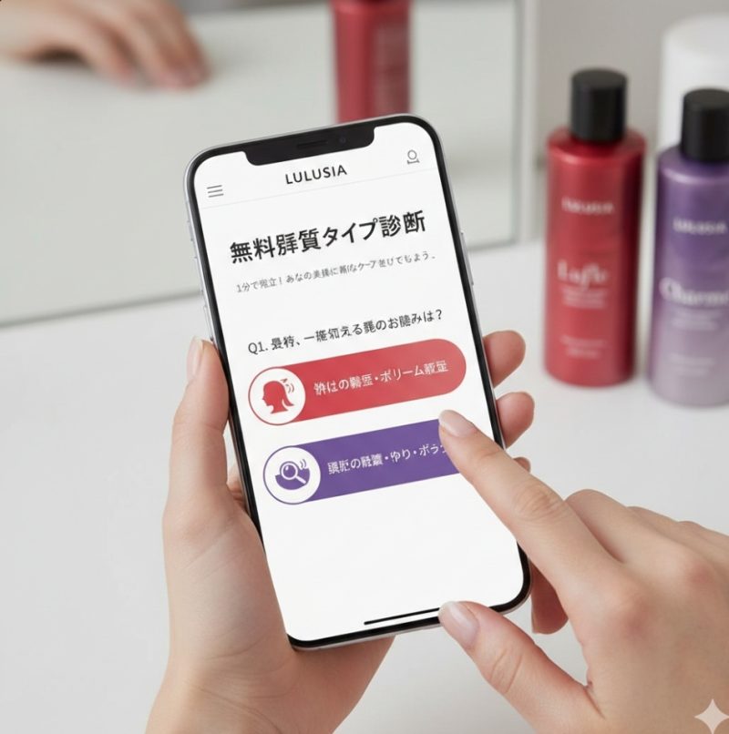 ルルシアの無料診断画面のイメージ