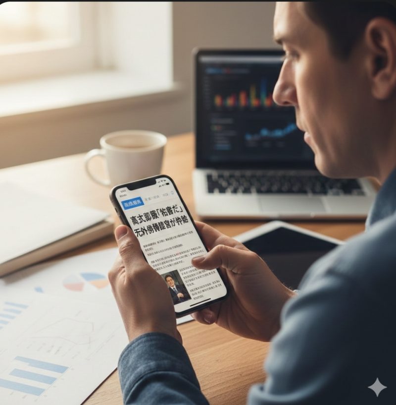 ニュースを確認する人のイメージ