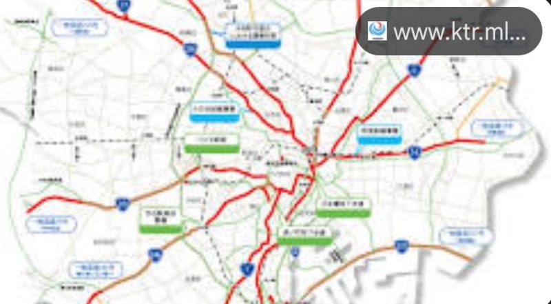 （画像：2月8日の都心予測マップ。主要国道と試験会場、国賓の移動ルートが重なる「赤色エリア」に要注意）