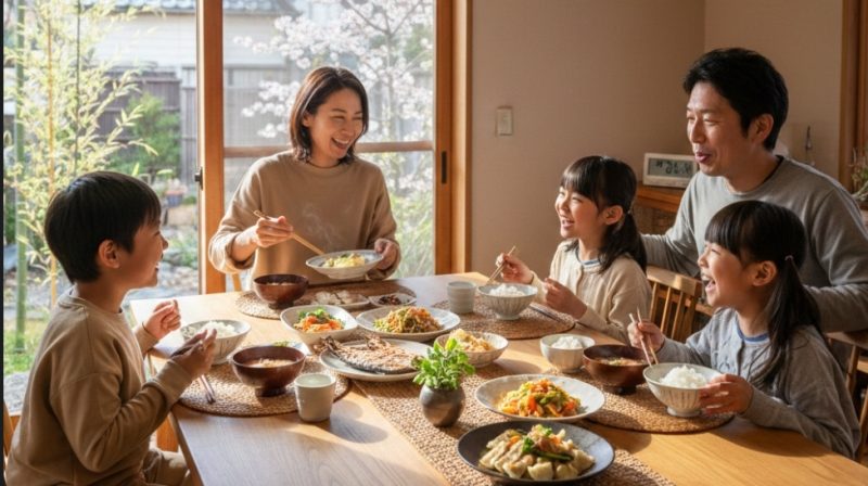幸せな日常をイメージした食卓