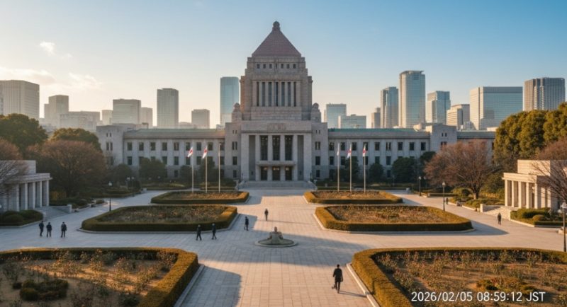 森下千里 国会議事堂の風景