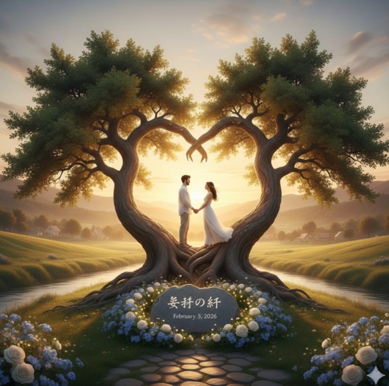 夫婦の絆を象徴したイメージした画像