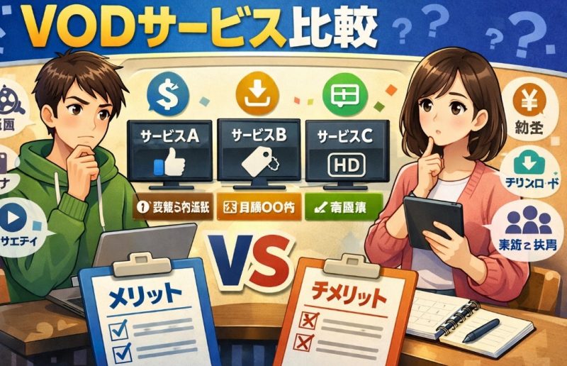 VODサービスを比較検討するイメージ