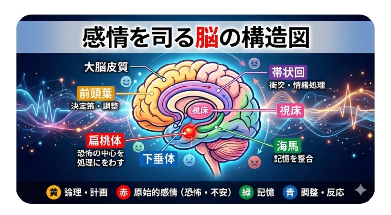 感情を司る脳の構造図