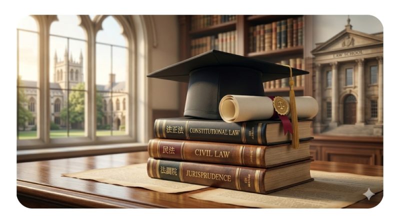 大学卒業と法学を象徴するイメージ画像