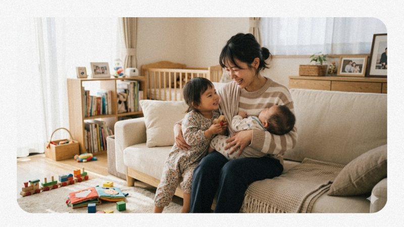 育児に励む女性のイメージ画像