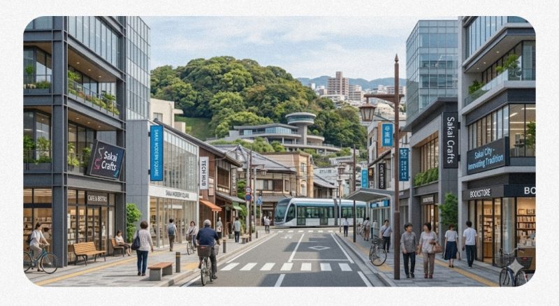 小芝風花の実家がある大阪府堺市の街並みのイメージ