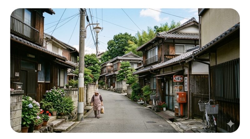 昭和の面影を残す静かな住宅街のイメージ