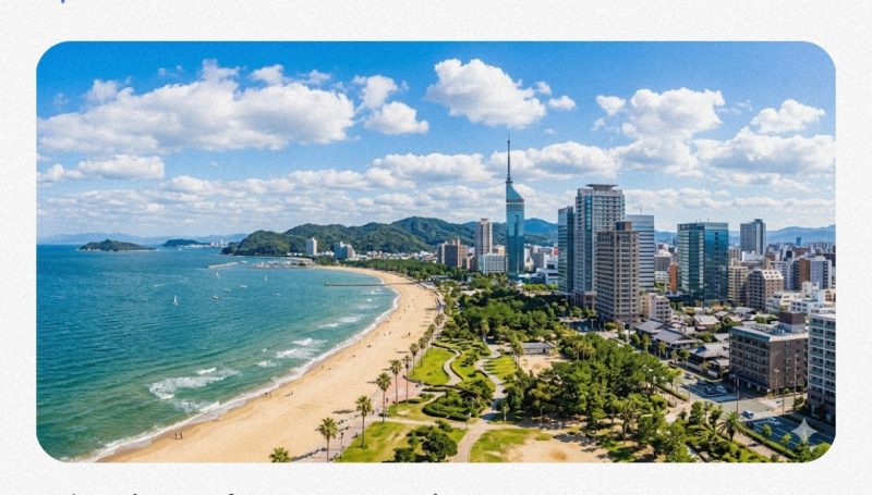 福岡の海岸沿いの風景イメージ