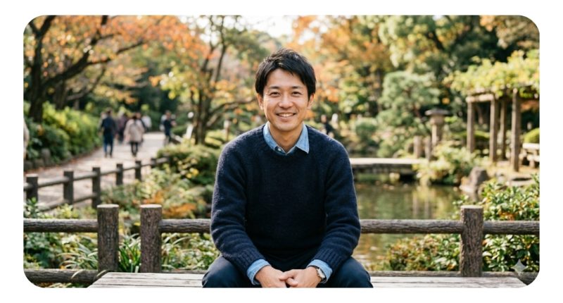 安心感を与えてくれる穏やかな男性