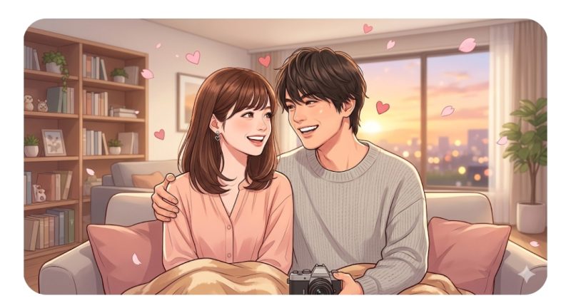 幸せそうな男女のカップル