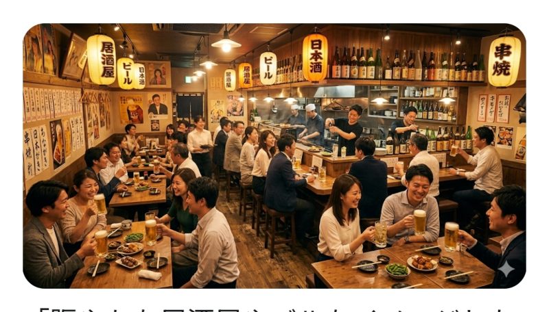 賑やかな居酒屋やバルをイメージした風景画像