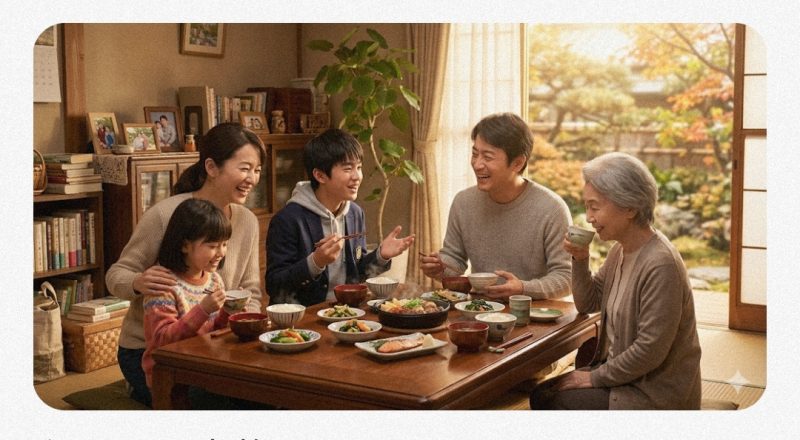 穏やかな家族のだんらんをイメージした風景