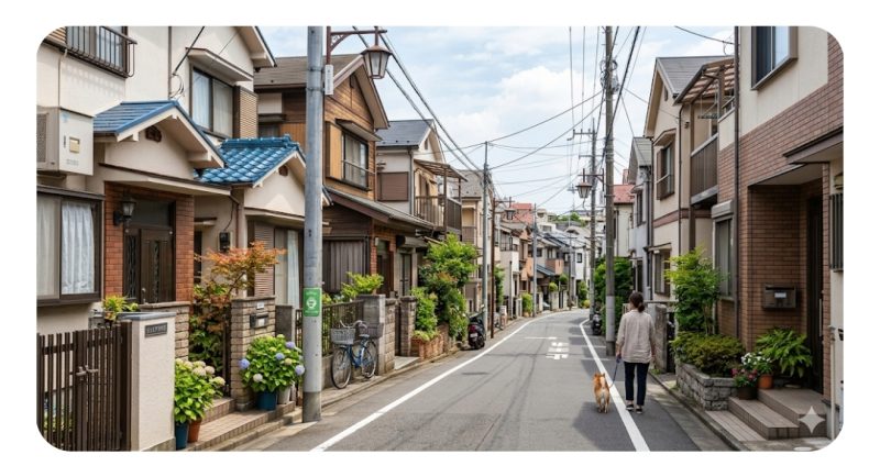 東京都内の住宅街のイメージ
