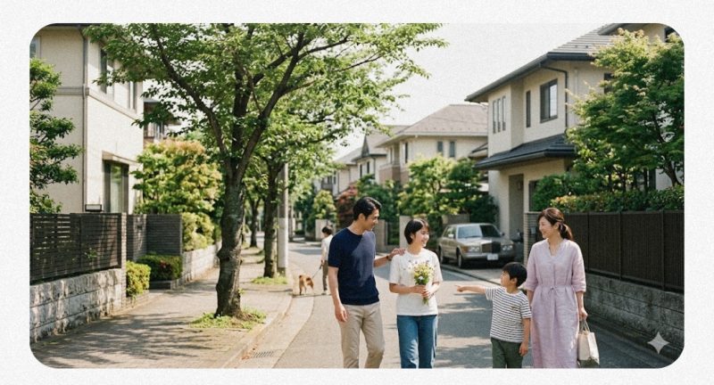 落ち着いた家族の団らんと豊かな教育環境のイメージ