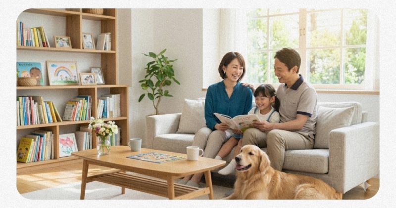 幸せな家庭生活をイメージさせる写真