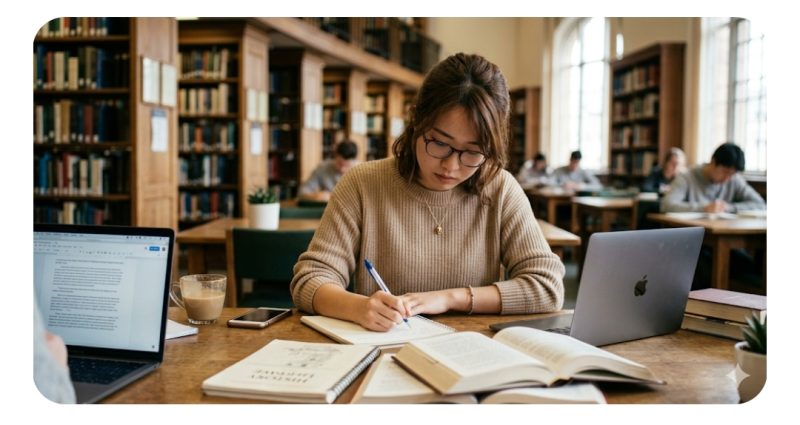塾なしで東大に現役合格した伊藤七海さんの学習スタイルを象徴するイメージ