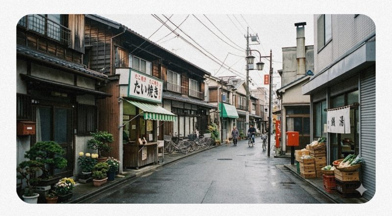 畑芽育さんが育ったとされる東京下町の街並みイメージ