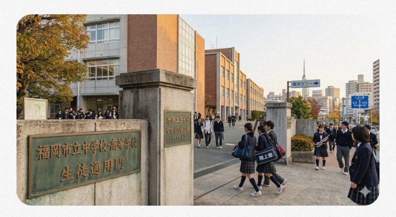 池田エライザが通った福岡市市内の学校のイメージ