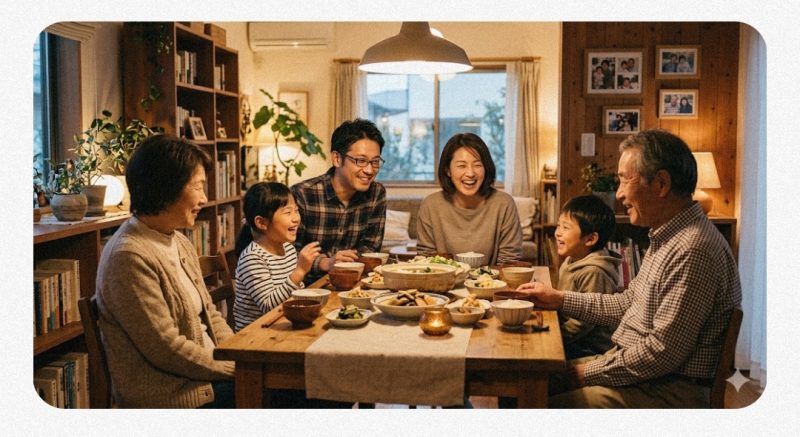 家庭の温かい時間を象徴するイメージ