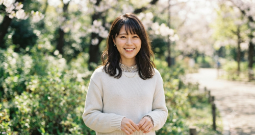 爽やかな笑顔で微笑む有村架純さんをイメージした写真