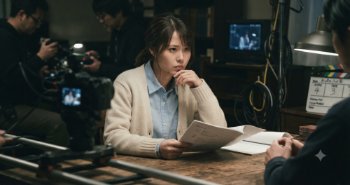 演技に向き合う有村架純さん。