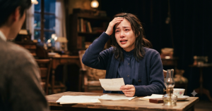 演技する堀田真由さん