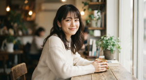 柔らかな表情の蒔田彩珠