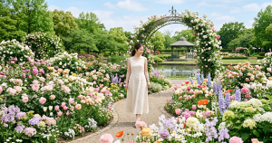 今田美桜さんの上品なお嬢様イメージを連想させる華やかな風景